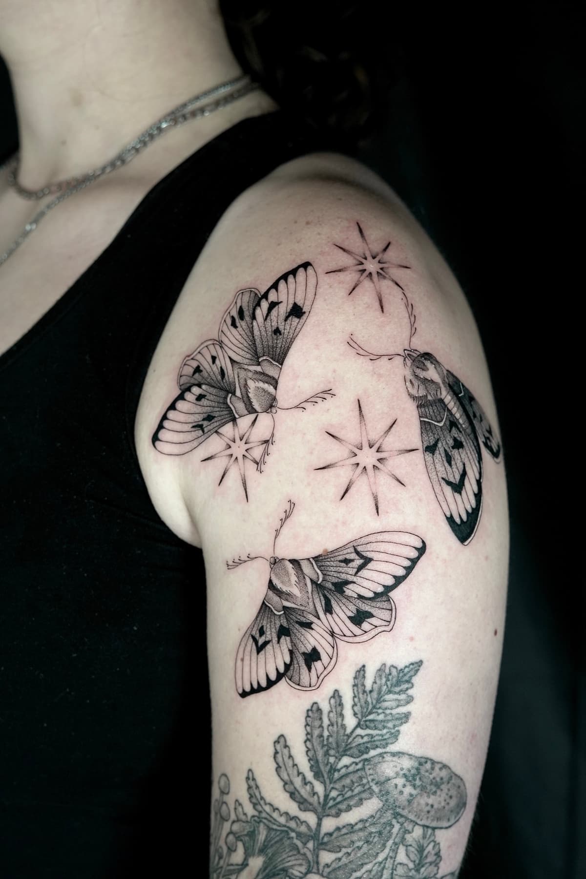Professional black work tattoo - clean execution San Diego